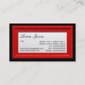 Carte De Visite Cadre de tableau rouge (Dos)