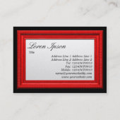 Carte De Visite Cadre de tableau rouge (Dos)