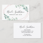 Carte De Visite cadre de verdure délicat et élégant (Devant / Derrière)