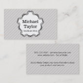 Carte De Visite Cadre décoratif / Lignes de lin (Devant / Derrière)