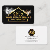 Carte De Visite Cadre des outils de construction de peinture Splat (Devant / Derrière)