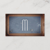 Carte De Visite Cadre d'image classique | Grunge Bleu Texture (Devant)