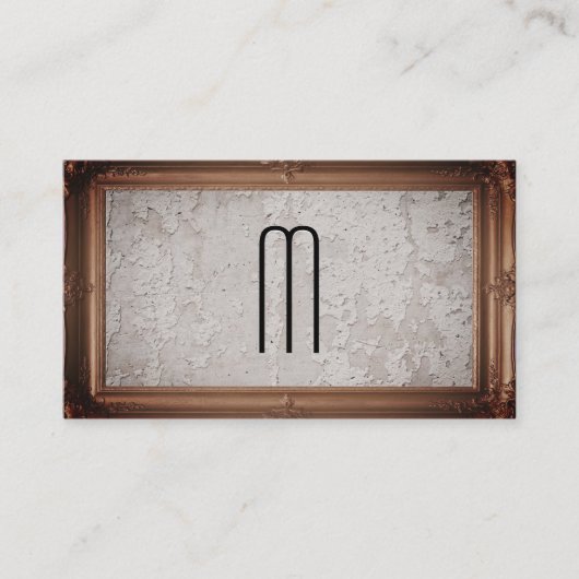 Carte De Visite Cadre d'image classique | Grunge Wall Texture (Devant)