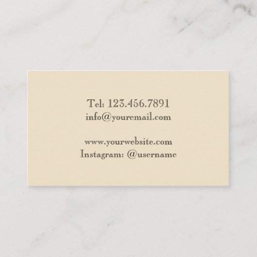 Carte De Visite Cadre d'or d'art déco (Dos)