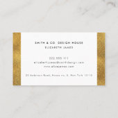 Carte De Visite Cadre d'or de Faux (Dos)
