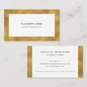 Carte De Visite Cadre d'or de Faux (Devant / Derrière)