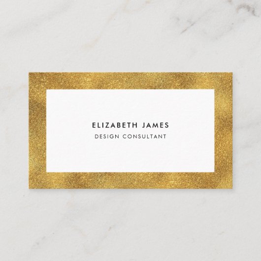 Carte De Visite Cadre d'or de Faux (Devant)