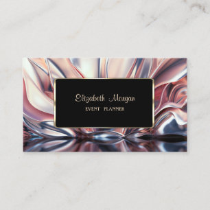 Carte De Visite Cadre doré abstrait élégant de luxe stylé