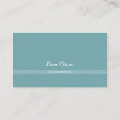 Carte De Visite Cadre doré avec fleurs d'hydrangea turquoise éléga (Dos)