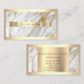 Carte De Visite Cadre doré moderne professionnel Marbre Abstrait (Devant / Derrière)