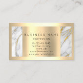 Carte De Visite Cadre doré moderne professionnel Marbre Abstrait (Dos)