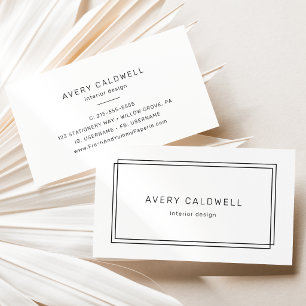 Carte De Visite Cadre double Avery Moderne Minimaliste