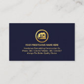 Carte De Visite Cadre d'outils de main-d'oeuvre Gold (Dos)