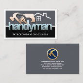 Carte De Visite Cadre d'outils main métallique (Devant / Derrière)