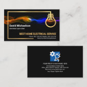 Carte De Visite Cadre électrique de circuit électrique or Lightnin (Devant / Derrière)