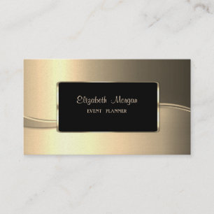 Carte De Visite Cadre élégant de luxe, doré, de style