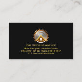 Carte De Visite Cadre Élégant D'Outils De Manipulation Or Sur Pann (Dos)