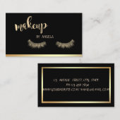 Carte De Visite Cadre Elégant pour Fille moderne, Lashes Parties s (Devant / Derrière)