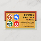 Carte De Visite Cadre élégant pour outils pour homme de main (Devant)