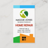 Carte De Visite Cadre élégant sur le toit bleu ciel (Devant)