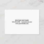 Carte De Visite Cadre élégant | Textile (Dos)