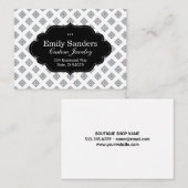 Carte De Visite Cadre élégant | Textile (Devant / Derrière)