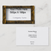 Carte De Visite Cadre en bois (Devant / Derrière)