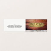 Carte De Visite Cadre en bois et marbre d'or (Extérieur déplié)