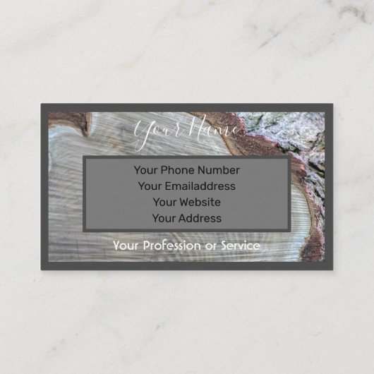 Carte De Visite Cadre en bois pour design d'intérieur et menuiseri (Dos)