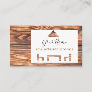 Carte De Visite Cadre en bois pour design d'intérieur et menuiseri