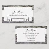Carte De Visite Cadre en bois pour design d'intérieur et mobilier (Devant / Derrière)