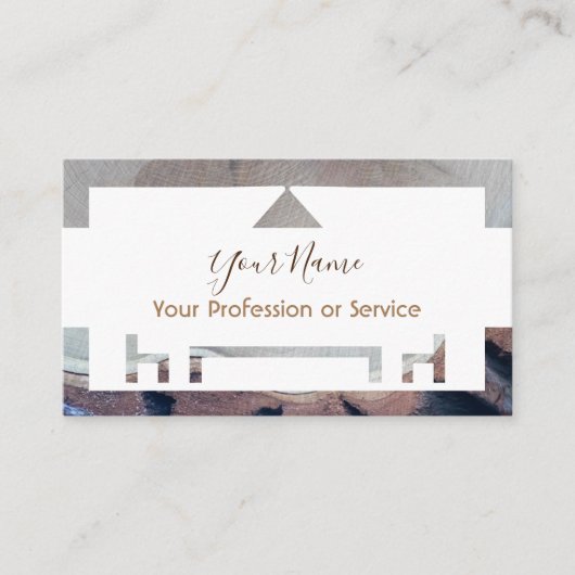 Carte De Visite Cadre en bois pour design d'intérieur et mobilier  (Devant)