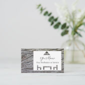 Carte De Visite Cadre en bois pour design d'intérieur et mobilier  (Debout devant)