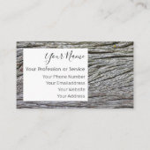 Carte De Visite Cadre en bois pour design d'intérieur et mobilier  (Dos)