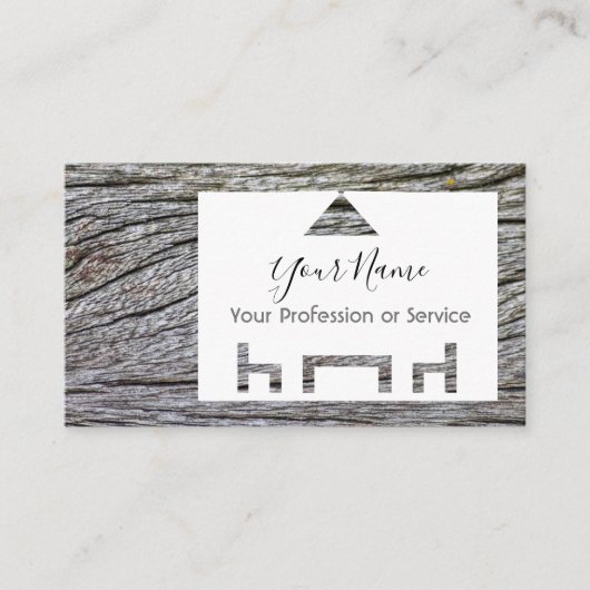 Carte De Visite Cadre en bois pour design d'intérieur et mobilier  (Devant)