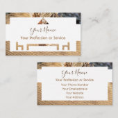 Carte De Visite Cadre en bois pour design d'intérieur et mobilier  (Devant / Derrière)