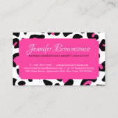 Carte De Visite Cadre en forme de léopard (Dos)