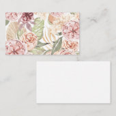 Carte De Visite Cadre Floral (Devant / Derrière)