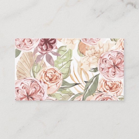 Carte De Visite Cadre Floral (Devant)