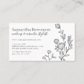Carte De Visite Cadre Floral Moderne (Dos)