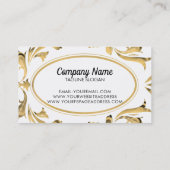 Carte De Visite Cadre Floral Or (Dos)