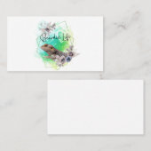 Carte De Visite Cadre géométrique Dragon à oreilles (Devant / Derrière)