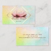 Carte De Visite Cadre Gold Professionnel, Confetti Lotus (Devant / Derrière)