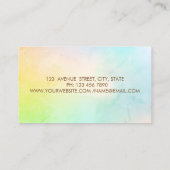 Carte De Visite Cadre Gold Professionnel, Confetti Lotus (Dos)