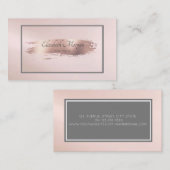 Carte De Visite Cadre gris moderne professionnel, Pinceau (Devant / Derrière)