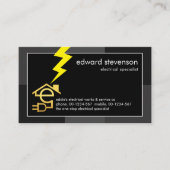 Carte De Visite Cadre gris monochrome Feu Jaune (Devant)