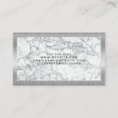 Carte De Visite Cadre métallique argenté | Marbre (Dos)