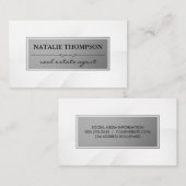 Carte De Visite Cadre métallique | Arrière - plan blanc (Devant / Derrière)