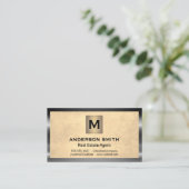 Carte De Visite Cadre métallique | Arrière - plan de texture | Mon (Debout devant)