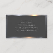 Carte De Visite Cadre métallique | Dark Gray (Dos)